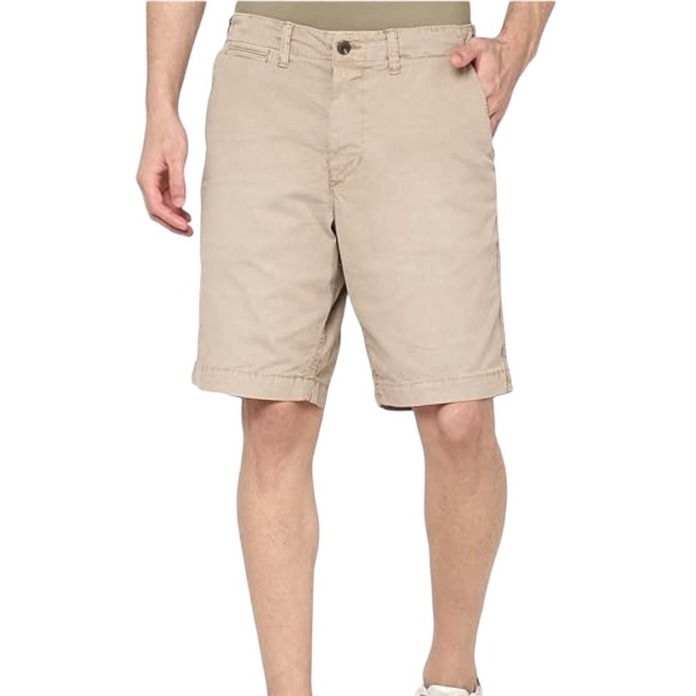 American Eagle Men’s Ne(x)t Level Flex Flat Front Khaki Shorts Tan Size 31 #1215